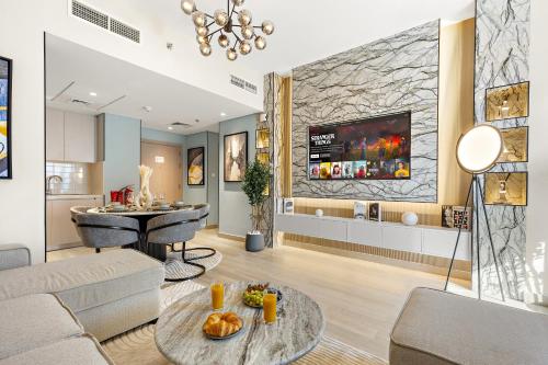 Χώρος καθιστικού στο Family Holiday Homes in Yas Island Abu Dhabi, Near Ferrari World & SeaWorld