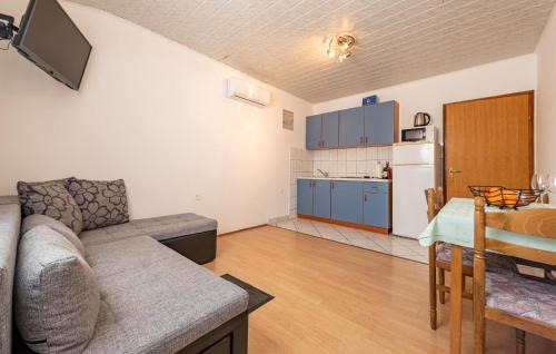 パグにあるNice Apartment In Pag With Wifiのソファとキッチンのあるリビングルーム