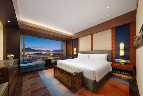 Katil atau katil-katil dalam bilik di Shangri-La Lhasa