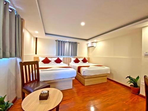 Hotel Shivay Pvt ltdにあるベッド
