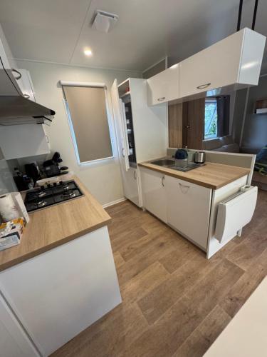 Η κουζίνα ή μικρή κουζίνα στο Mobil Home avec piscine