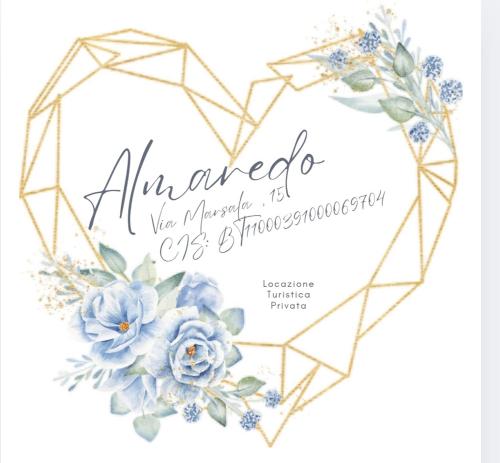 a watercolor heart shapedreath of roses and flowers at ALMAREDo in Bisceglie