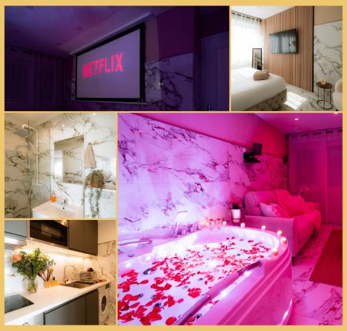 Photo de la galerie de l'établissement B Unique Appartement Jacuzzi I Cinéma, à Gaillard
