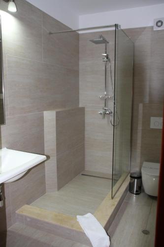 Koupelna v ubytování Hotel Nemira