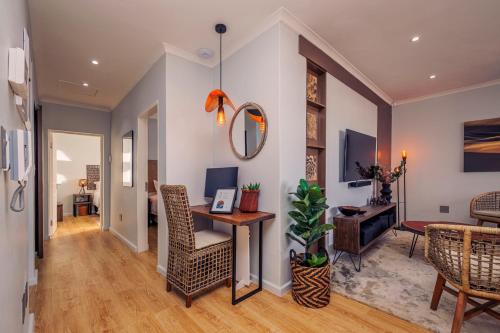 a home office with a desk and a chair at C Breeze 2 & 11 in Swakopmund