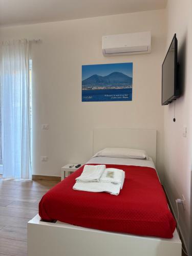 Postel nebo postele na pokoji v ubytování Art Room In Pompei