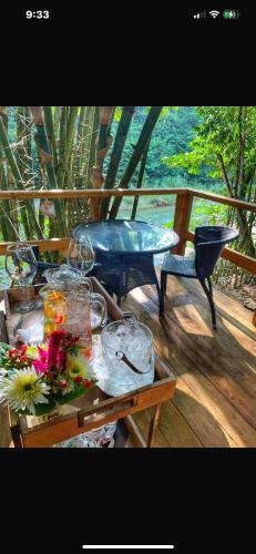 Balkoni atau teres di River Glamping Boutique Jarabacoa
