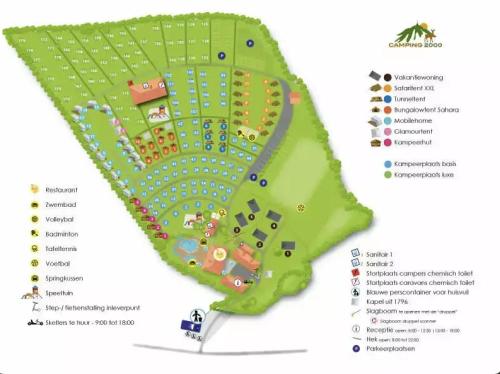 a site plan for a resort at Camping 2000 - Safaritent Medium in Osečná
