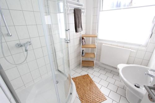 Koupelna v ubytování Heimathafen