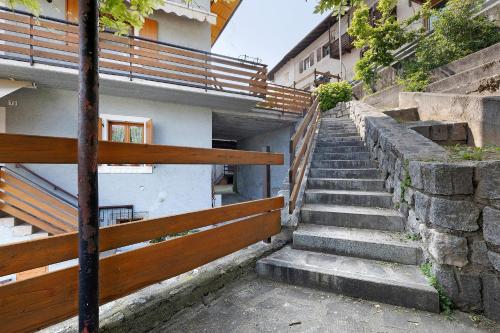 a set of stairs leading up to a building at Appartamenti Panelatti in Bono