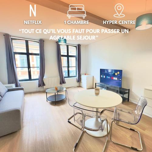 Cosy appart- 4 pers Netflix Hyper centre Douai