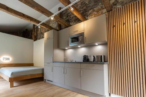 Η κουζίνα ή μικρή κουζίνα στο Tim's Wohnhaus