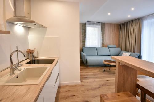 Kuchyň nebo kuchyňský kout v ubytování Vila Zea apartments