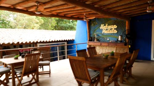 Posezení v ubytování Posada La Esmeralda Morrocoy