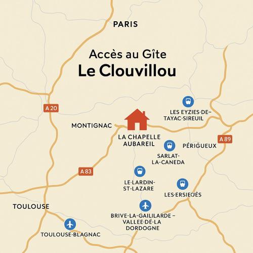 Fotografie z fotogalerie ubytování Gîte Le Clouvillou v destinaci La Chapelle-Aubareil