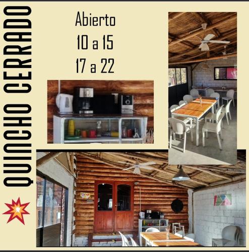 a collage of photos of a kitchen and a house at Posada Malbec 3 Dormis in Uspallata