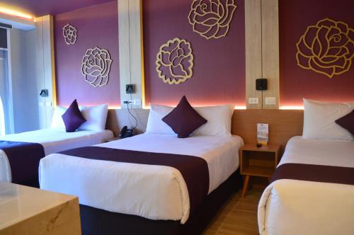 Postel nebo postele na pokoji v ubytování Hotel Andesmar Huancayo
