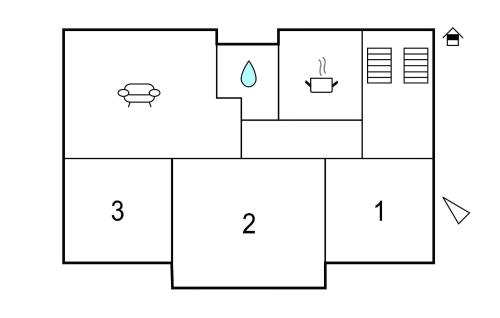 a block diagram of a house at Cozy Apartment In Nordborg in Nordborg