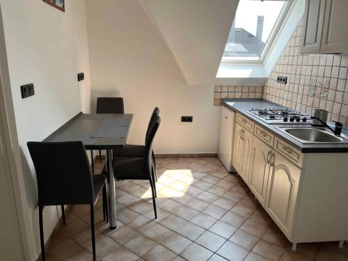 Kuchyňa alebo kuchynka v ubytovaní Apartment Gyenesdias 19