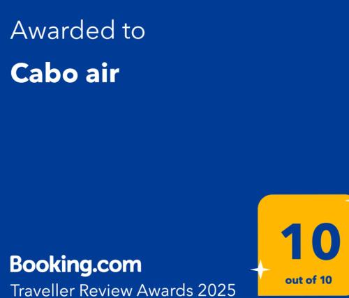 Certifikát, hodnocení, plakát nebo jiný dokument vystavený v ubytování Cabo air