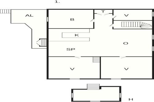 a floor plan of a house at 4 star holiday home in Thisted-By Traum in Thisted