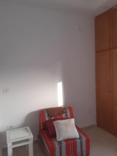Ruang duduk di Vue Mer & Sérénité Duplex de Charme à Raoued
