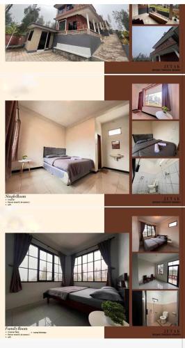 a collage of photos of a bedroom and a house at Ikiikahomestay in Probolinggo