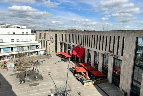 an overhead view of a city with a building at Aspire Palais Recklinghausen, Trademark Collection by Wyndham in Recklinghausen