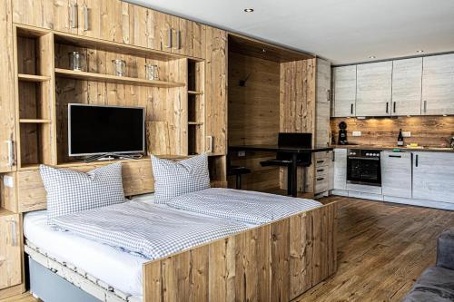 Kuchyň nebo kuchyňský kout v ubytování Steibis Nest für Paare