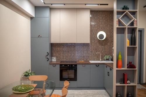 Kuchyň nebo kuchyňský kout v ubytování The Soft Edge - Beliashvili