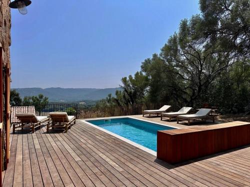 Πισίνα στο ή κοντά στο Bergerie A Campana