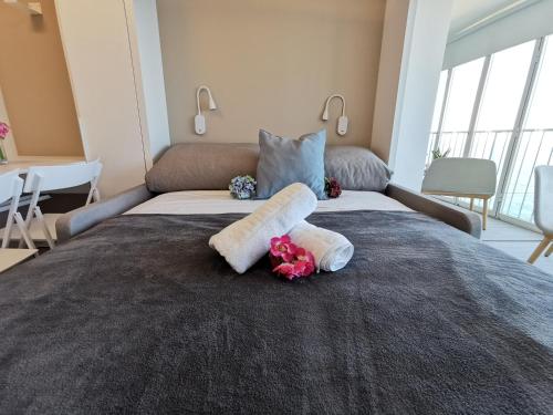 Postel nebo postele na pokoji v ubytování VILLAS COSETTE - Apartamento Beach Palace cb10