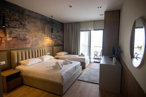 เตียงในห้องที่ Vila Dea