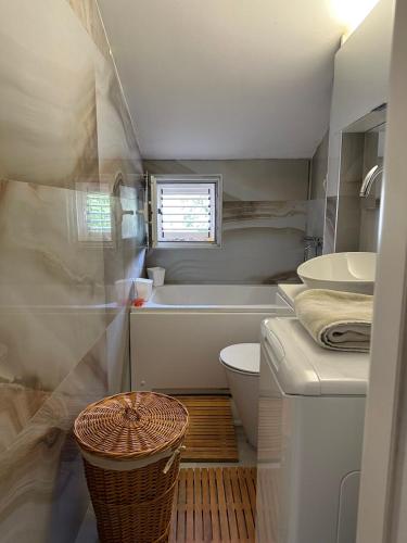 Koupelna v ubytování Apartman Mimi