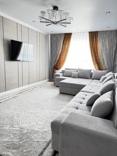 Χώρος καθιστικού στο Tumar Apartments