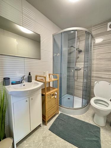 Bilik mandi di Domek letniskowy Iwo