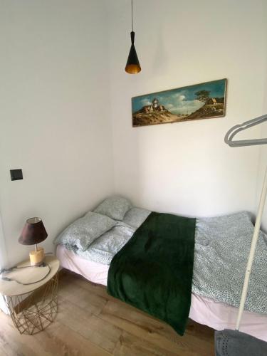 Katil atau katil-katil dalam bilik di Domek letniskowy Iwo