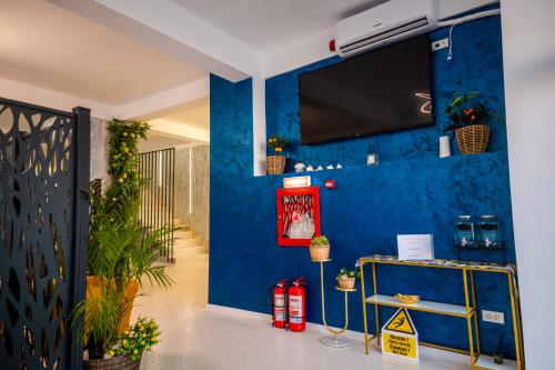 TV a/nebo společenská místnost v ubytování Hotel-Apartments Roxy&Maryo