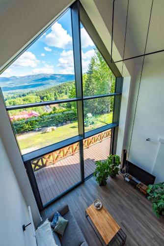 Dwupoziomowy, luksusowy Apartament Platinum - widok na góry, prywatna sauna w cenie, taras, 3 łazienki - Luksus i natura - Sunny Slope Szklarska Poręba