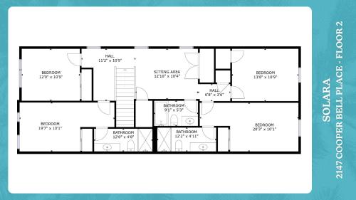 a floor plan of a house with at 2147 Cooper Bell in Kissimmee