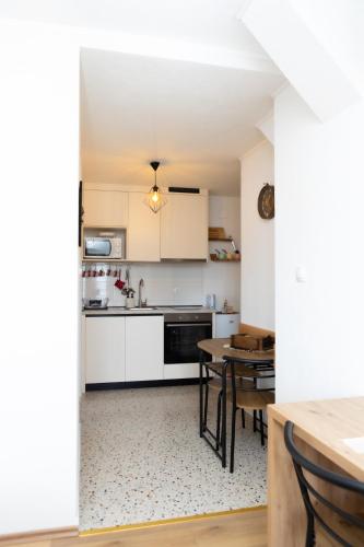 Kuchyň nebo kuchyňský kout v ubytování Apartman oak Nikola's lamp