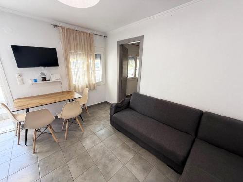 TV a/nebo společenská místnost v ubytování Thassos Forrest View Apartment