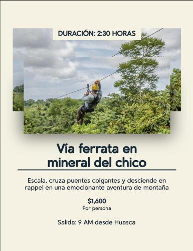 a flyer for a vfa ferida en mineral del chief at Trini Treehouse By GEstores in Huasca de Ocampo