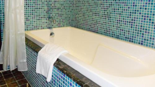 Koupelna v ubytování Solis Hotel