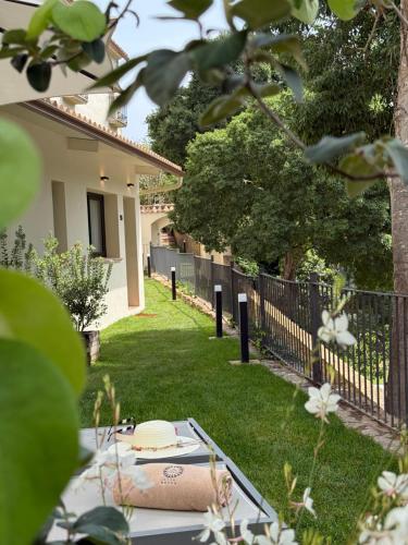 a table in the yard of a house at Hotel Convent de Begur in Begur