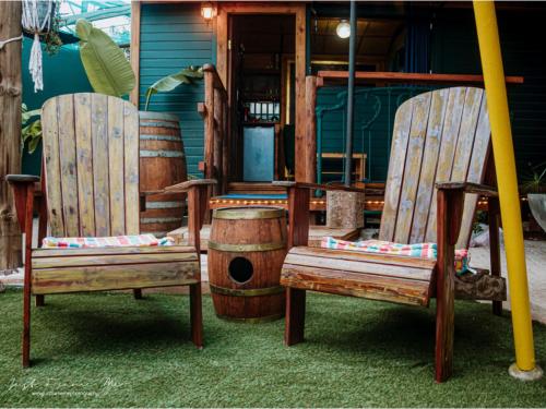 Patio nebo venkovní prostory v ubytování Gypsy Vans Weskus