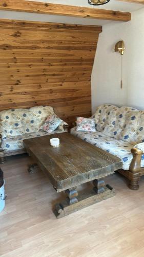 Χώρος καθιστικού στο Domek letniskowy Mermet