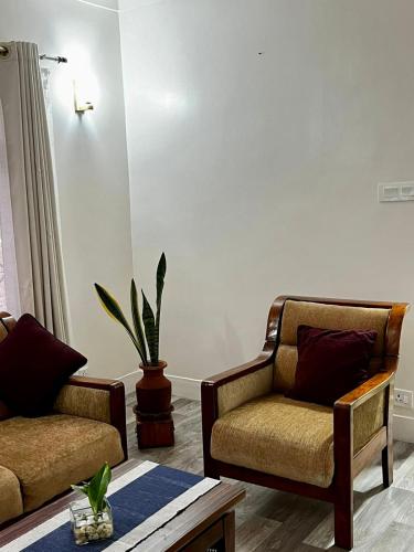 Ein Sitzbereich in der Unterkunft Service apartment in Kathmandu