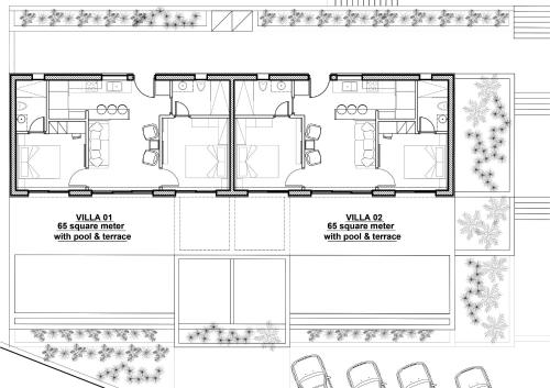 a floor plan of a house at Anapnoe ikies Corfu Adults Friendly in Sfakerá