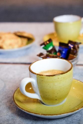 Ferienwohnung Der Gerberにあるコーヒーまたはお茶